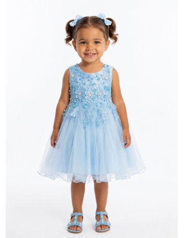 Robe ceremonie fête bleu ciel