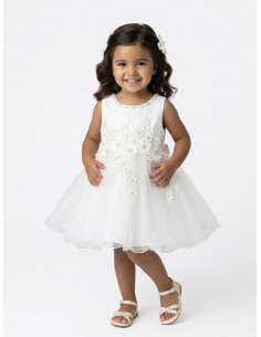 ROBE FLEURS EN RELIEF &...