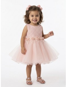 ROBE FLEURS BRODÉES & TULLE...