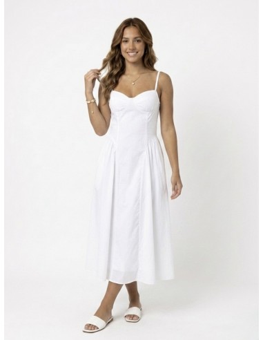 ROBE À BRETELLES BLANCHE RÉGLABLE -...