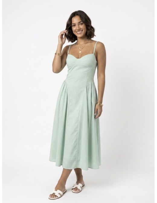 Robe à Bretelles Vert d'eau Réglables Femme | Zerda Boutiques