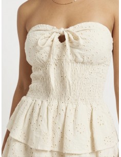ROBE BUSTIER COURTE ÉCRU -... 2