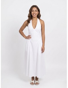 ROBE LONGUE COL V BLANCHE -... 2