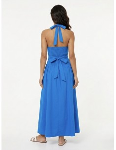 ROBE LONGUE COL V BLEU... 2