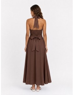 ROBE LONGUE COL V CHOCOLAT... 2