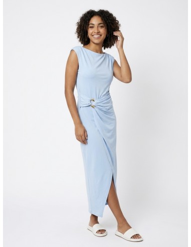 ROBE LONGUE DETAIL OR BLEU CIEL - FEMME