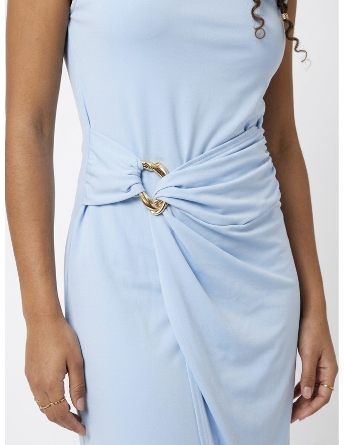 ROBE LONGUE DETAIL OR BLEU CIEL - FEMME