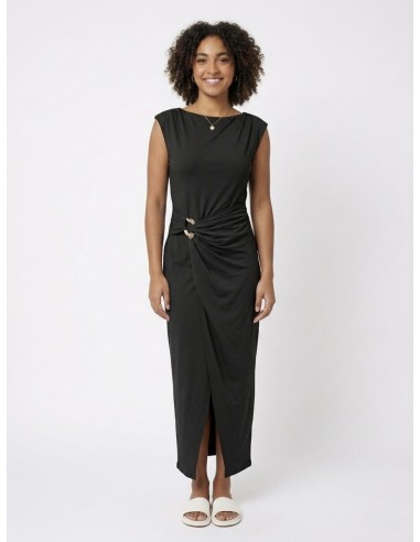 ROBE LONGUE DETAIL OR NOIR - FEMME