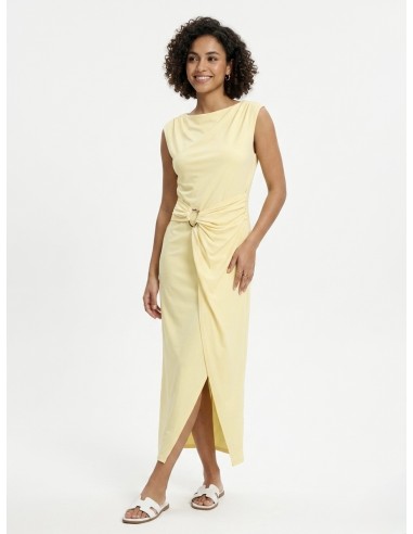 ROBE LONGUE DETAIL OR JAUNE CLAIR -...