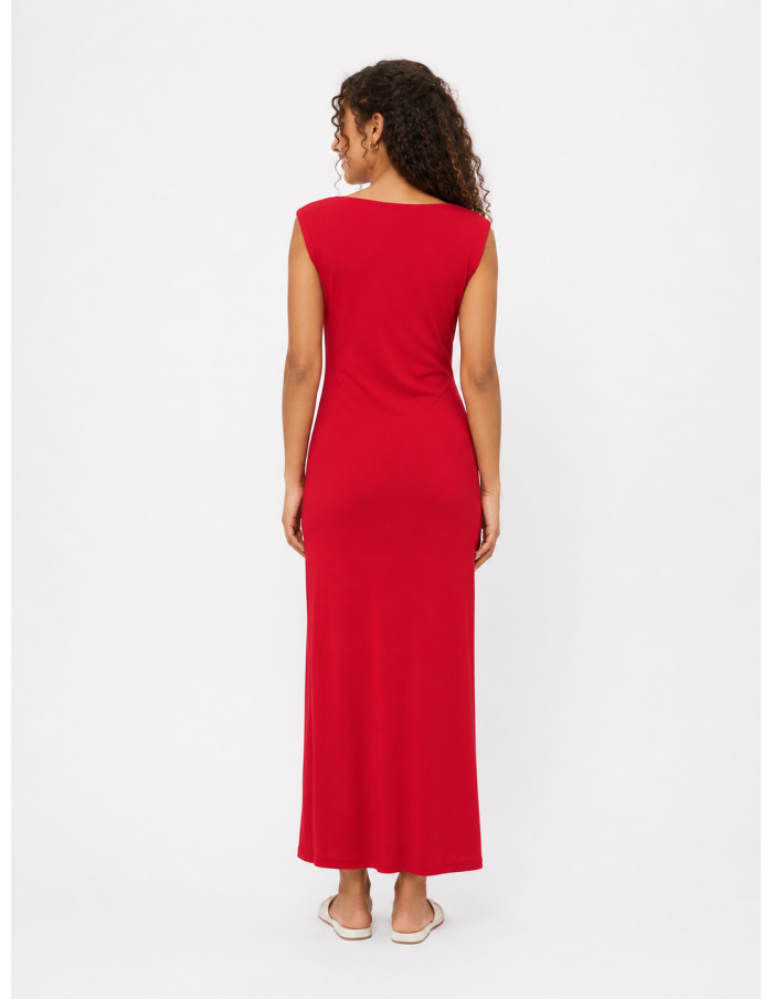 ROBE LONGUE DETAIL OR ROUGE - FEMME