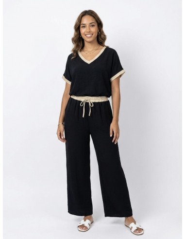 ENSEMBLE À DÉTAILS DORÉS NOIR - FEMME