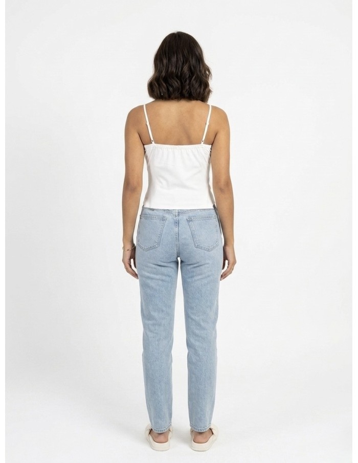 TOP À BRETELLES STYLE CORSET BLANC - FEMME