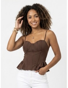 TOP BUSTIER À BRETELLES...