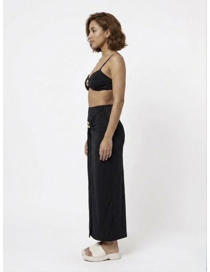 ENSEMBLE JUPE & TOP DÉTAIL DORÉ NOIR - FEMME