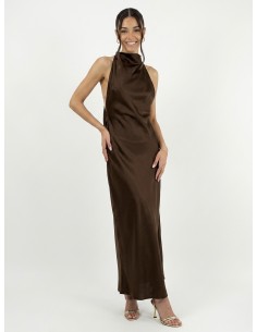 ROBE LONGUE SATINÉE DOS NU...