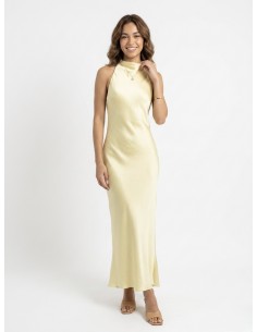 ROBE LONGUE SATINÉE DOS NU...