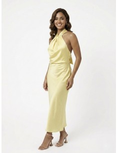 ROBE LONGUE SATINÉE DOS NU...