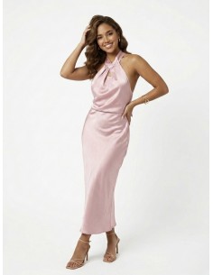 ROBE LONGUE SATINÉE DOS NU...