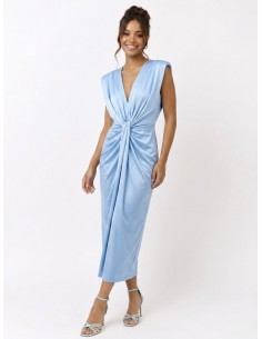 ROBE LONGUE À EFFET DRAPÉ...