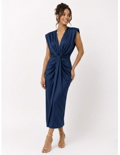 ROBE LONGUE À EFFET DRAPÉ...