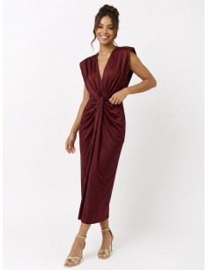 ROBE LONGUE À EFFET DRAPÉ...
