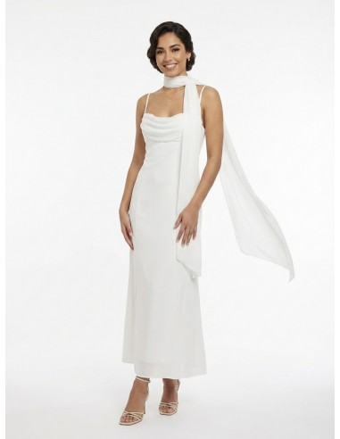 ROBE LONGUE BUSTIER ÉCHARPE INTÉGRÉE...