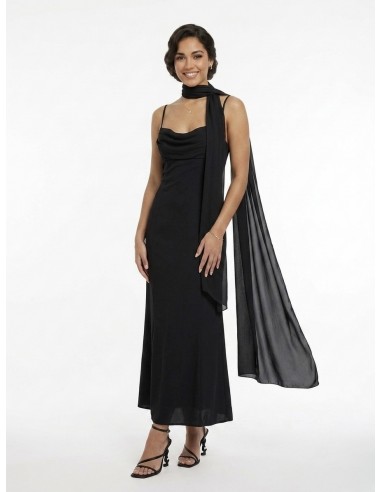 ROBE LONGUE BUSTIER ÉCHARPE INTÉGRÉE...