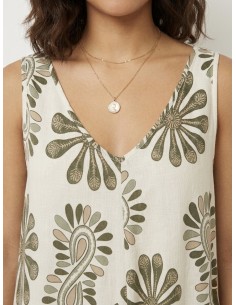 ROBE LONGUE COL V FLEURIE... 2