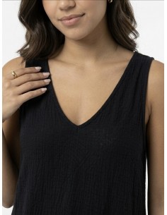 ROBE LONGUE COL V NOIR UNI... 2