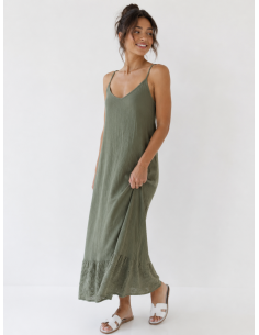 ROBE LONGUE GAZE DE COTON...