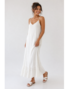 ROBE LONGUE GAZE DE COTON...