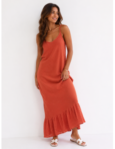ROBE LONGUE GAZE DE COTON...