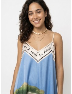 ROBE LONGUE BLEU ET IMPRIMÉ... 2
