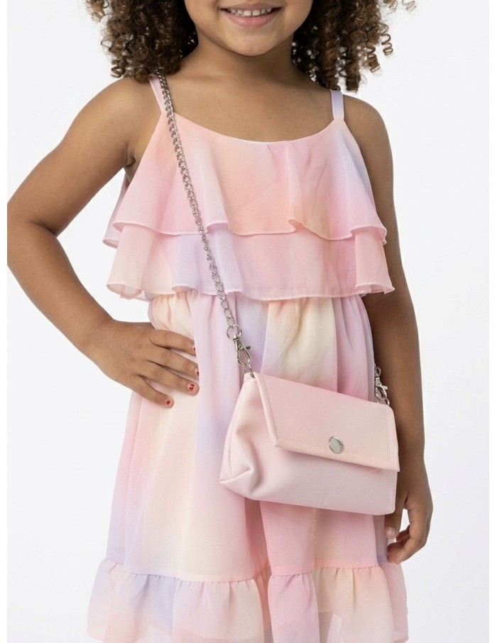 ROBE À VOLANT + SAC ASSORTI ROSÉE - FILLE