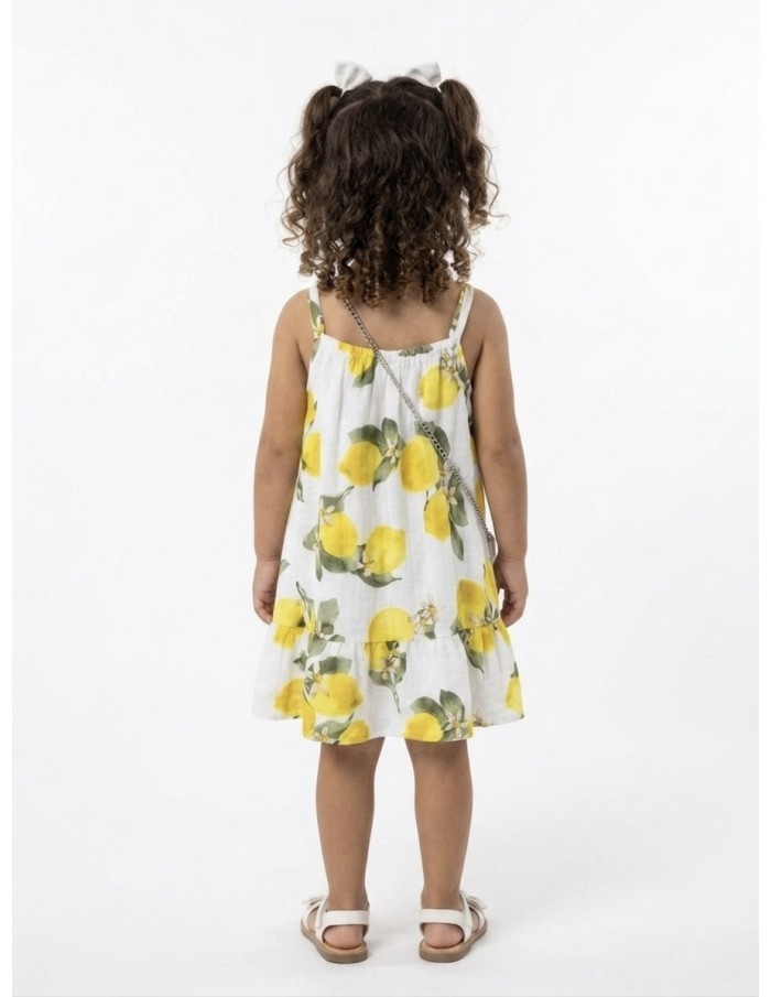 ROBE IMPRIMÉ CITRON + SAC ASSORTI - FILLE