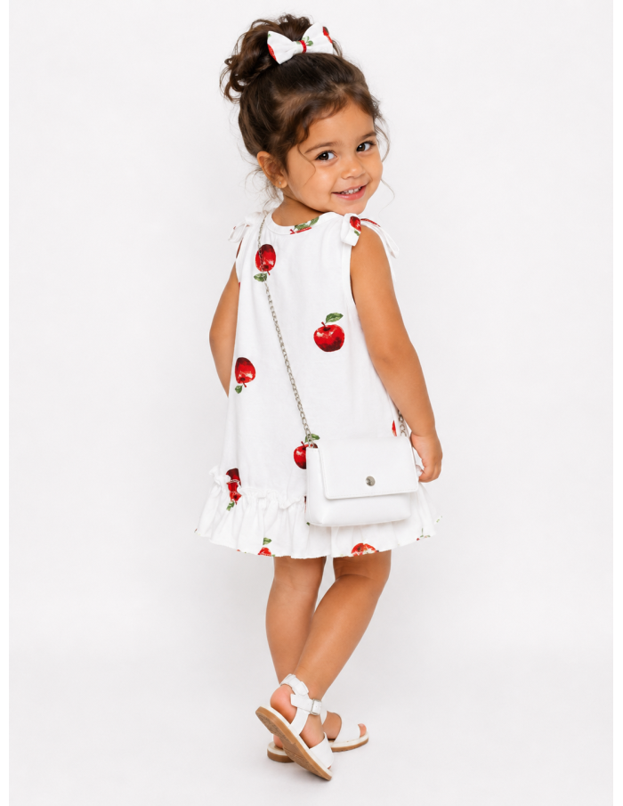 ROBE BLANCHE À IMPRIMÉ POMMES - BÉBÉ