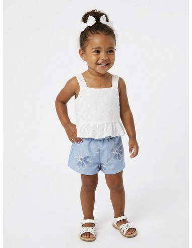 ENSEMBLE FLEURI TOP BRODÉ ET SHORT...