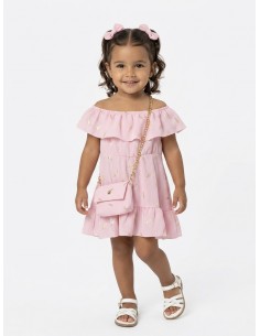 ROBE BOHÈME ROSE À PLUMES...
