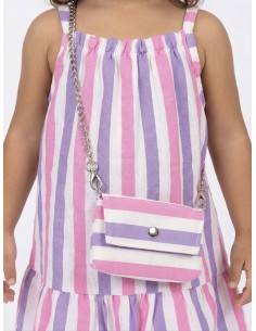 ROBE À RAYURES VIOLET ET... 2