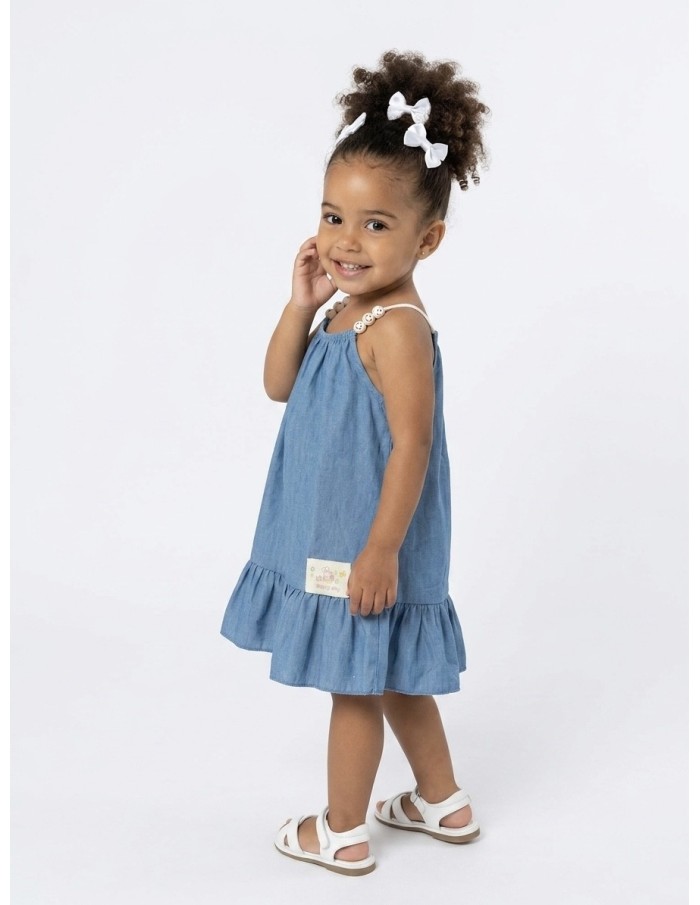 ROBE À BRETELLES PERLÉES - BÉBÉ