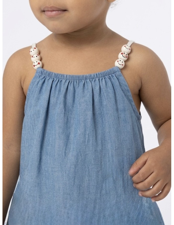 ROBE À BRETELLES PERLÉES - BÉBÉ