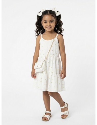 ROBE PLUMES DORÉS BLANCHE+ SAC...