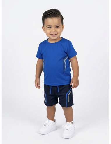 ENSEMBLE SPORTIF T-SHIRT + SHORT BLEU...