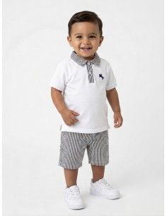 ENSEMBLE POLO + SHORT RAYÉ...