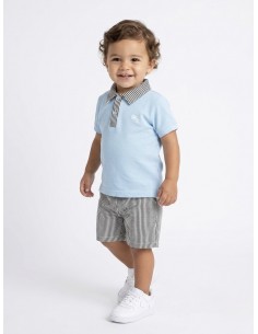 ENSEMBLE POLO BLEU CIEL +...