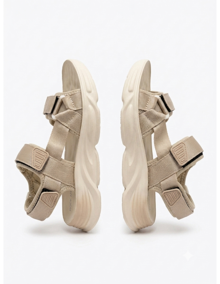 SANDALES SPORTIVES BEIGE - 25 au 36