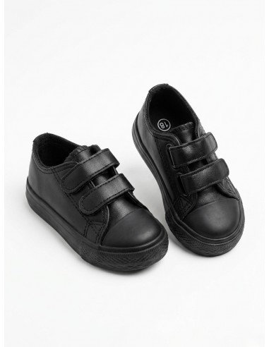 BASKET CLASSIQUE EFFET CUIR NOIR - 18...