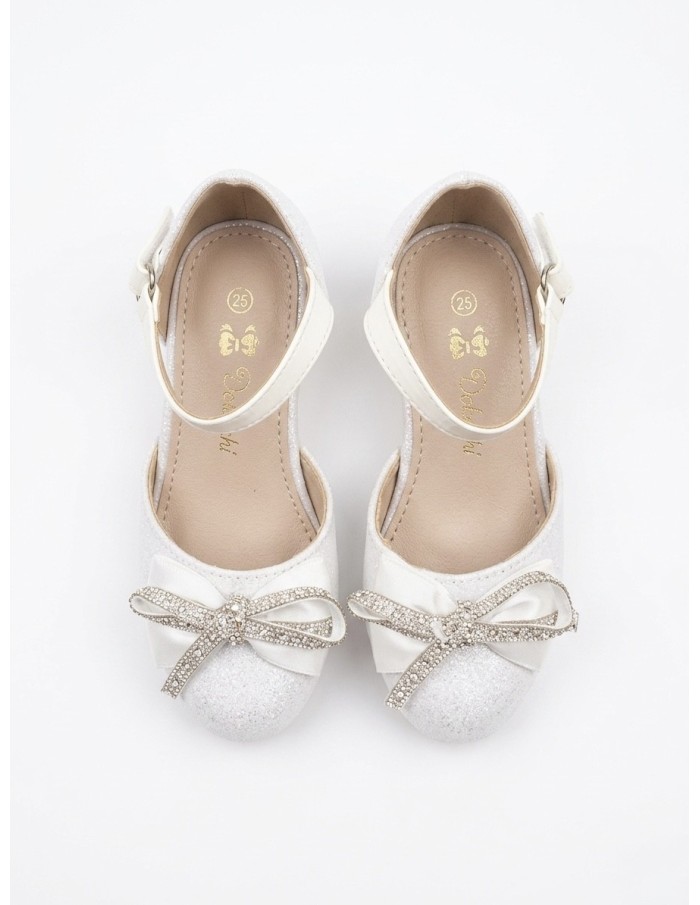 ESCARPINS À TALONS BLANC PAILLETÉS - FILLE 25 AU 36