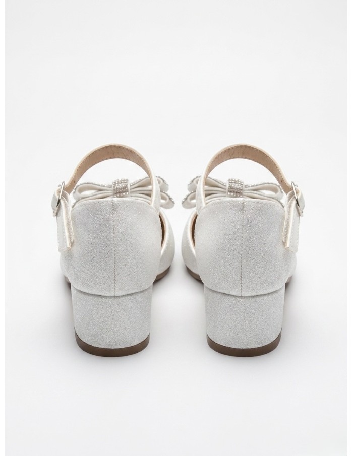 ESCARPINS À TALONS BLANC PAILLETÉS - FILLE 25 AU 36