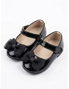 BALLERINES NOIR VERNIES À...